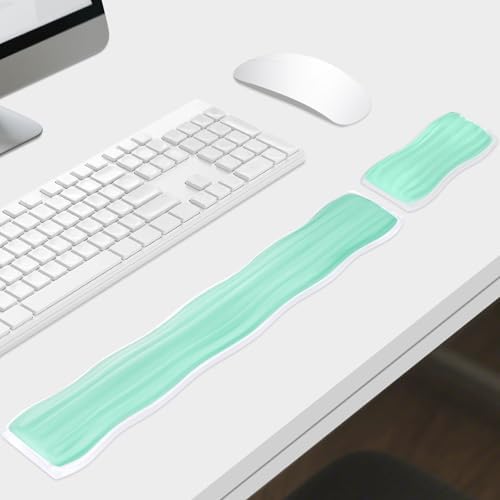 Gel Wrist Rest for Computer Keyboard and Mouse, Ergonomic Clear Keyboard Pad - Image 5