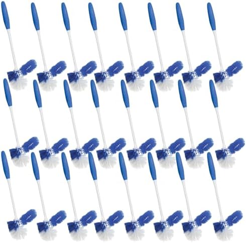 LOLA Classic Toilet Brush w/Under-The-Rim Scrubber, 24 Pack by LolaProducts