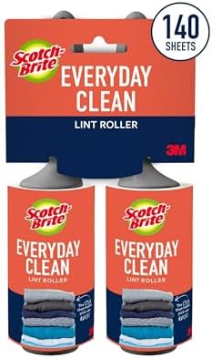 Scotch-Brite Everyday Clean Lint Roller, 140 Sheets Total, 2 Packs by Scotch-Brite