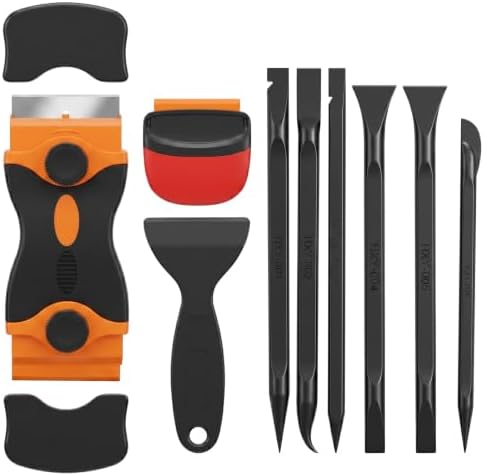 9 Pcs Plastic Razor Blades Scraper, Plastic Scraper Tool by Unknown
