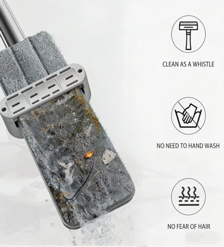 360 Hands-Free Self Wringing Floor Cleaning Mop, Flat Mop - Image 4