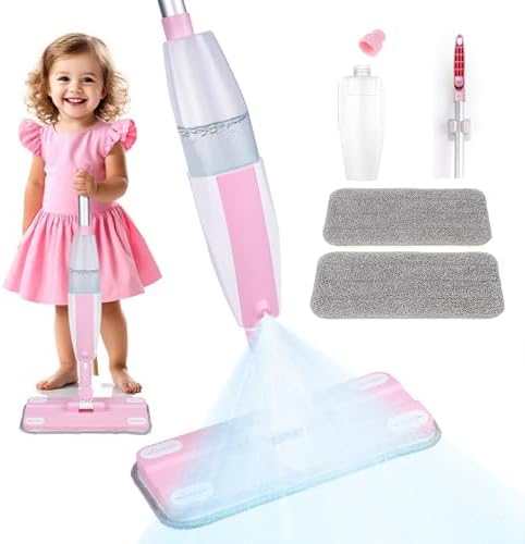 Kids Spray Mop, Fun & Functional Toddler Cleaning Set, Real Working Mop by Lullulii