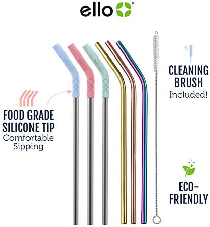 Ello Impact 6 Pack Reusable Metal Straws - Image 3