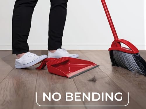 Broom with Dustpan Combo Set, Step-On Dustpan, V-Shaped Bristles - Image 5