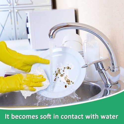 CONLI 100 PCS Scouring Pad Reusable Household White Scrubbing Pads - Image 3