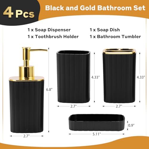 RRM Bathroom Accessories Set 4 Piece - Image 7