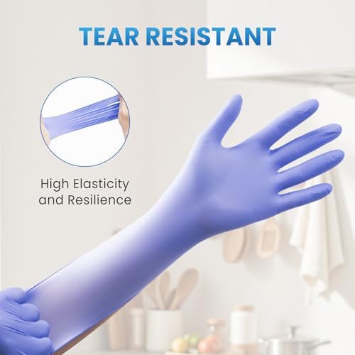 Borje Nitrile Exam Gloves Small, Iris Blue - Image 2