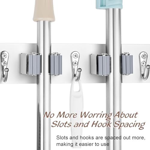 OUTNILI Mop and Broom Holder Wall Mount - Image 4