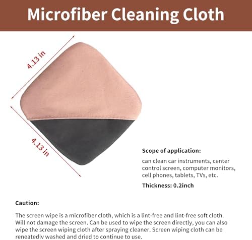 Car Screen Cleaner, 4.72×3.93" Microfiber Auto Screen Cleaning Pad, Reusable - Image 2