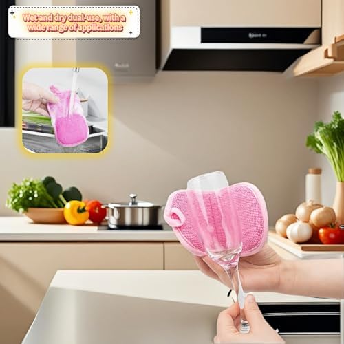 Dual-Sided Kitchen Scrubbing Sponges, Heavy Duty Non-Scratch Cleaning Sponges - Image 5