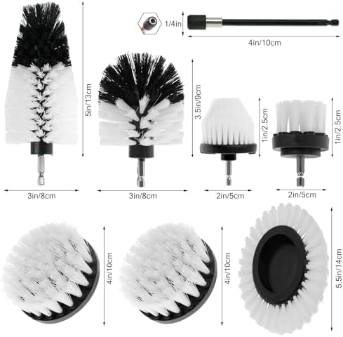 8 Pcs Drill Brush Attachment Set, Power Cleaning Scrub Brush Kit - Image 2