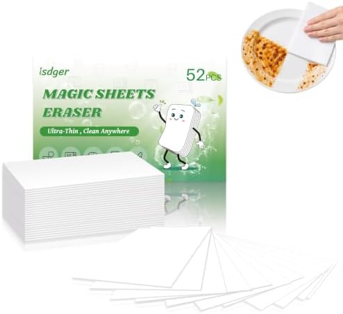Magic Sponge Eraser Sheets, 52 Pack Dish Wipes by ISDGER