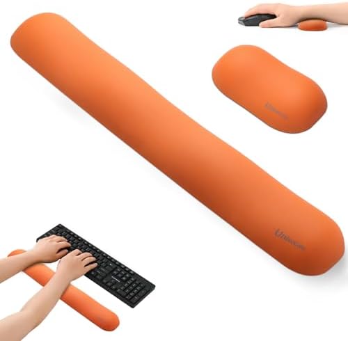 UnivoColors Design-Wave Set of Wrist Rest, Artificial Sheepskin+Memory by UnivoColors