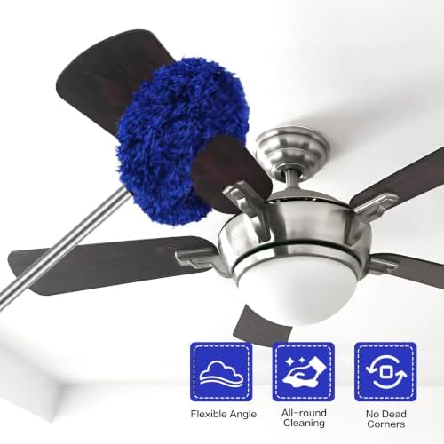 Ceiling Fan Cleaner Duster Reusable Microfiber Ceiling Fan Blade Cleaner - Image 2
