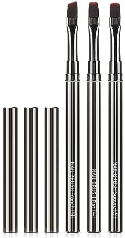 3Pcs Nail Art Clean Up Brushes, by JASSINS