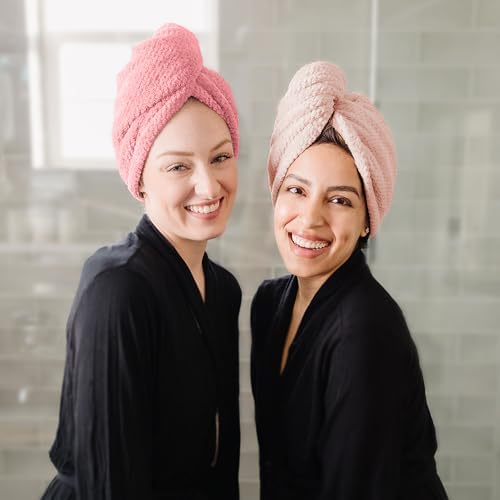ROLSHOL 4 Pack Extra Large Microfiber Hair Towel Wraps - Image 5