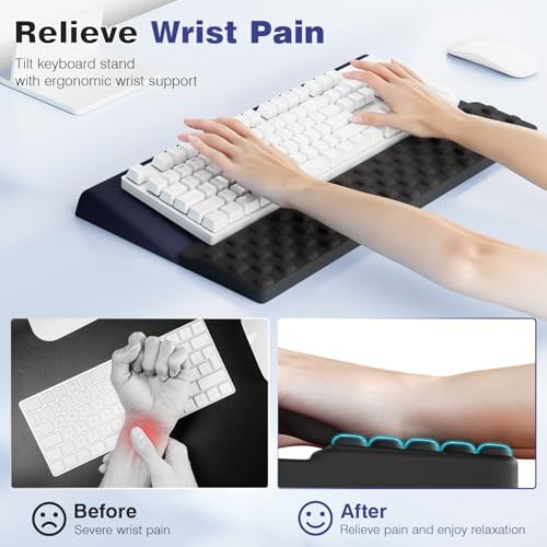 Ospelelf Keyboard Wrist Rest, Ergonomic Memory Foam Wrist Support - Image 2