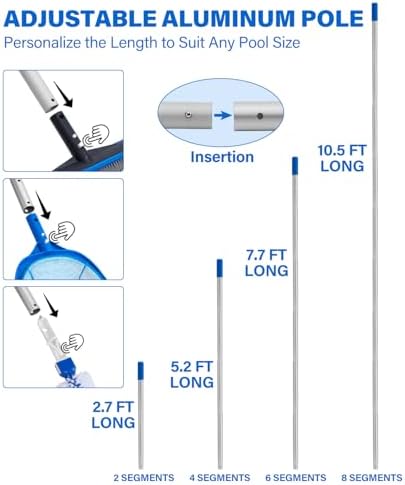 4-in-1 Deluxe Pool Cleaning kit, Pool Cleaning Tools - Image 4