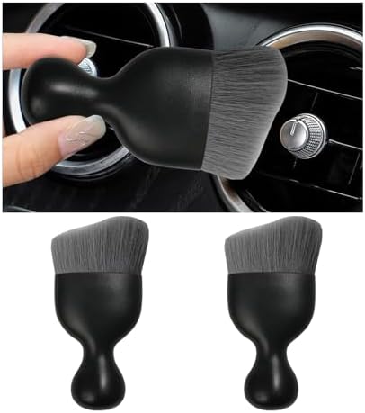 Dickno 2PCS Car Interior Dust Brush, Soft Scratch Free Auto Detailing Brushes by Dickno