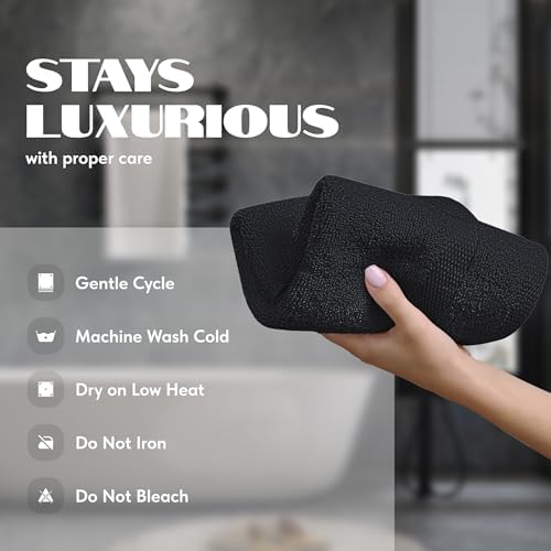 White Classic Black Hand Towels - Image 6