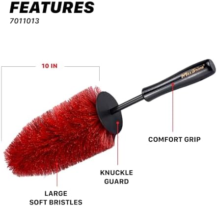 Maxshine Universal 10” Wheel & Rim Brush – Soft Bristle Scratch-Free Car - Image 2