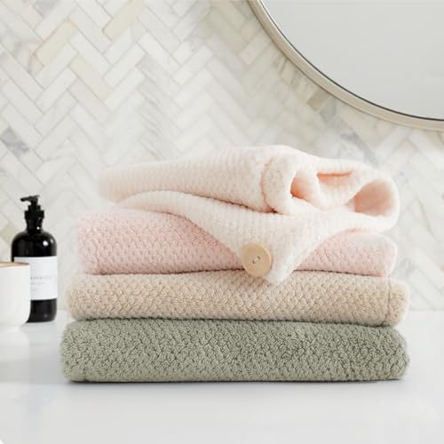 ROLSHOL 4 Pack Extra Large Microfiber Hair Towel Wraps - Image 7
