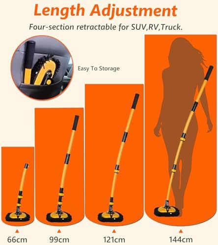 EVERRUSH 56.7" Car Wash Brush Mop Microfiber Car Washing Sponge - Image 4