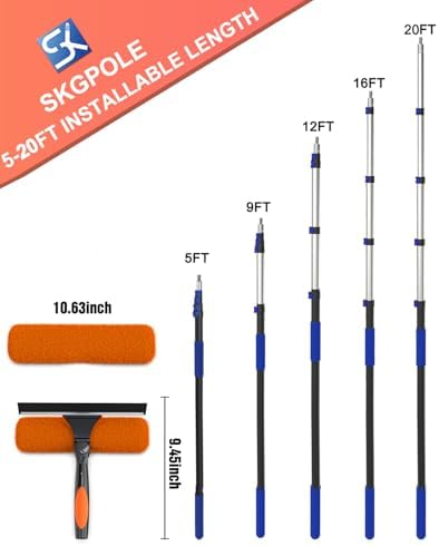 26FT Reach Window Squeegee for Window Cleaning Kit - Image 2