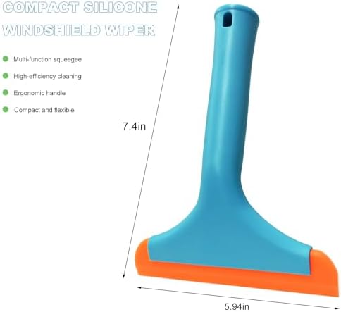 Small Silicone Window Squeegee, 5.9 Inch Vehicle Cleaning Scraper Water Wiper - Image 2