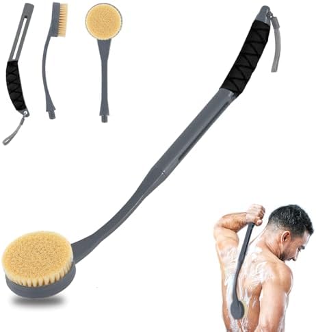 Gobiteli Back Scrubber for Shower, 20.5" Long Handle Shower Brush for Body for by Gobiteli