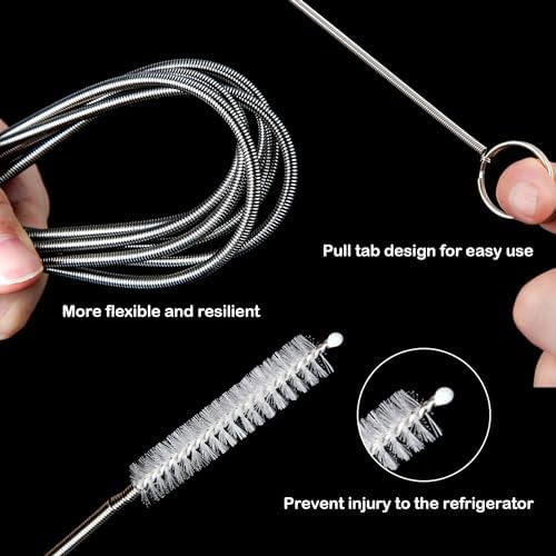 Ultra Long Stainless Steel Cleaning Brush Set, Refrigerator Drain Hole Blockage - Image 2