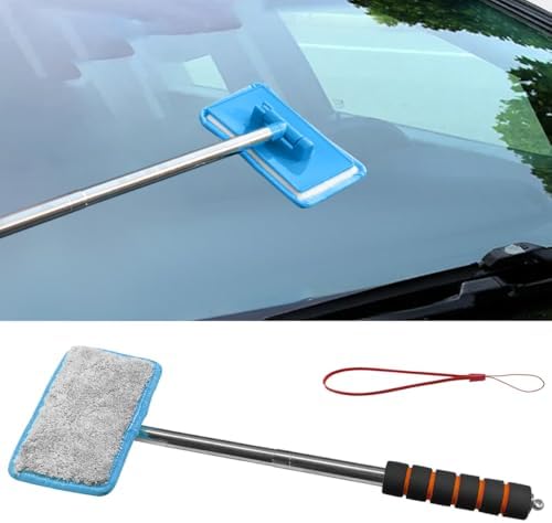 Car Windshield Cleaner Tool, Retractable Rearview Mirror Brush by Unknown