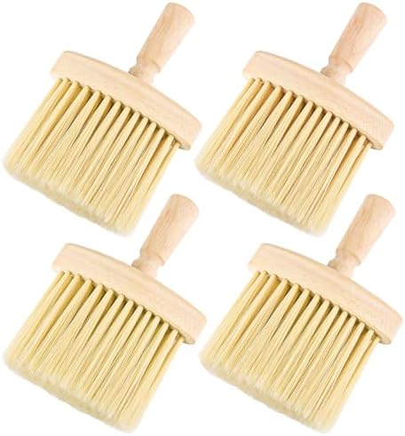 4pcs Wooden Window Groove Cleaning Brushs Soft Bristles Wood Handle Dust Brush by BOSMIOW