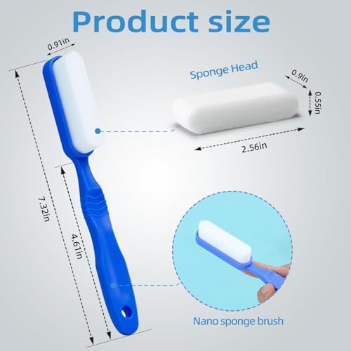 Magic Sponge Brush Set, 39 Melamine Refills and 2 Long Handles - Image 2