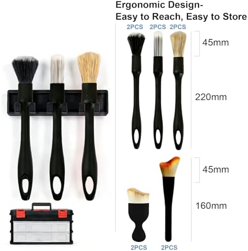 10 Pcs Detailing Brushes Soft Bristle Cleaning Brushes - Image 2