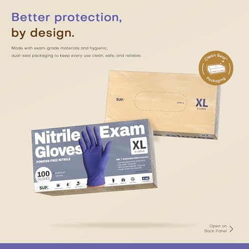 Supmedic SUP Exam Plus® Nitrile Gloves, Powder-Free Disposable Lab Violet - Image 5