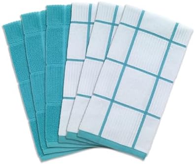 T-Fal Solid & Checked Parquet Kitchen Towels: Highly Absorbent, Super Soft Long - Image 2