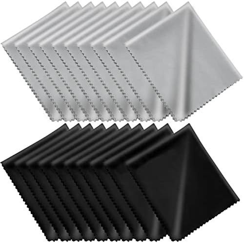 Microfiber Cleaning Cloths 20 Pack in Individual Vinyl Pouch, CKANDAY Glasses by CKANDAY