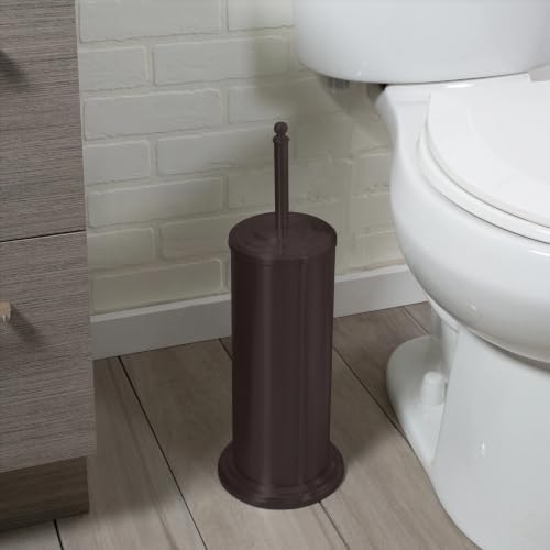 3 Piece Bathroom Set Stainless Steel, Trash Can Toilet Brush Plunger - Image 4