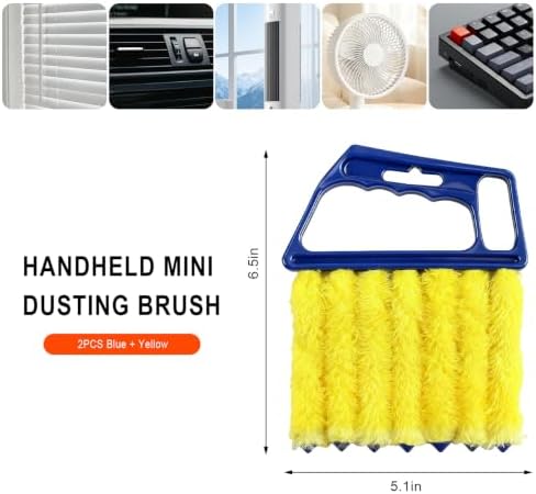 2PCS Blind Cleaner Duster Tool, 7-Finger Handheld Car Air Vent Dusting Cleaner - Image 2