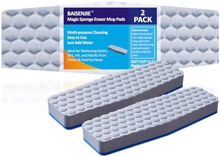 Magic Sponges Eraser Mop Pad Refills, Suitable by BAISENJIE