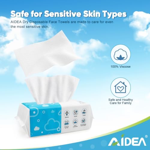 AlDEA Face Towels Disposable-600Ct, Face Towelettes - Image 2