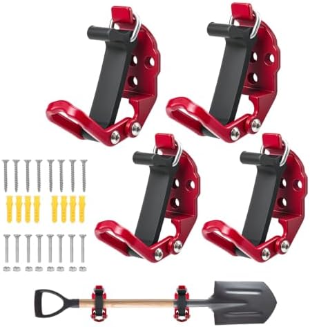 4 Pack Shovel Holder Wall Mount by Unknown