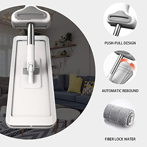 360 Hands-Free Self Wringing Floor Cleaning Mop, Flat Mop - Image 6