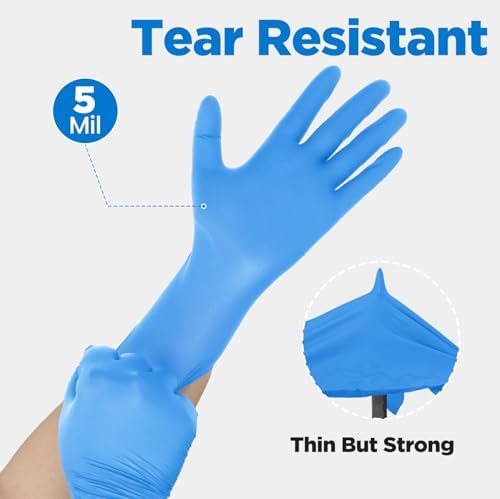 5 Mil Disposable Nitrile Gloves Large - Image 4
