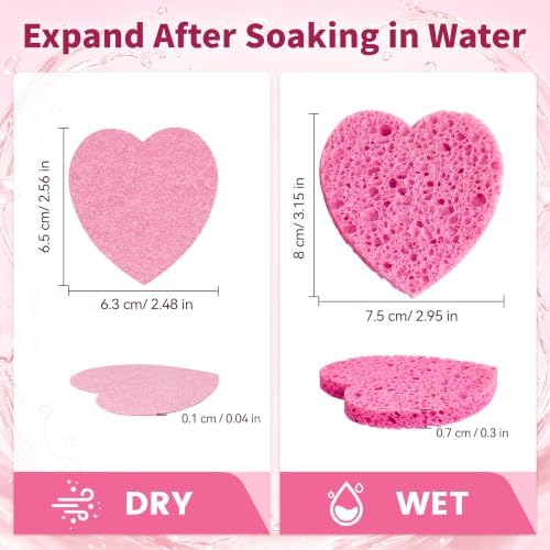 80 Count Compressed Facial Sponges Cellulose Eco-Friendly Makeup Sponges - Image 2