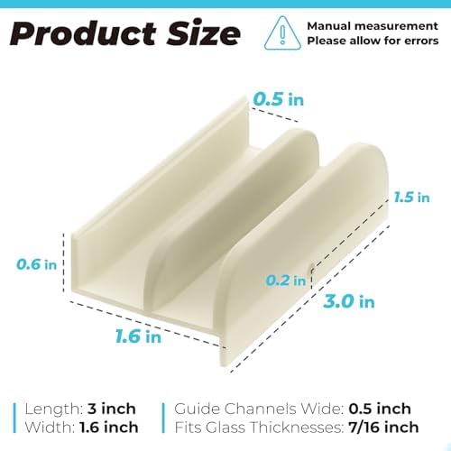 M6219 Sliding Shower Door Bottom Guide - Image 2
