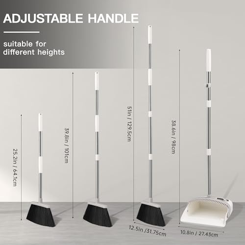 Broom with Dustpan Combo Set, Hand Broom and Dustpan Set - Image 2
