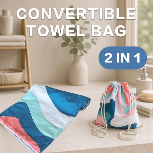 Beach Towel Backpack, 74.8" x 35" Extra Large Microfiber Beach Towel - Image 5