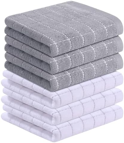 Homaxy 100% Cotton Terry Kitchen Towels, 6 Pack by Homaxy